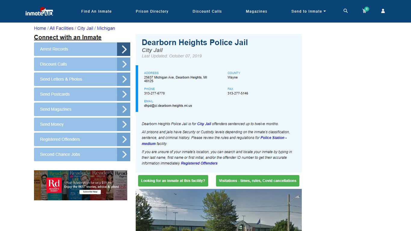 Dearborn Heights Police Jail | Inmate Locator